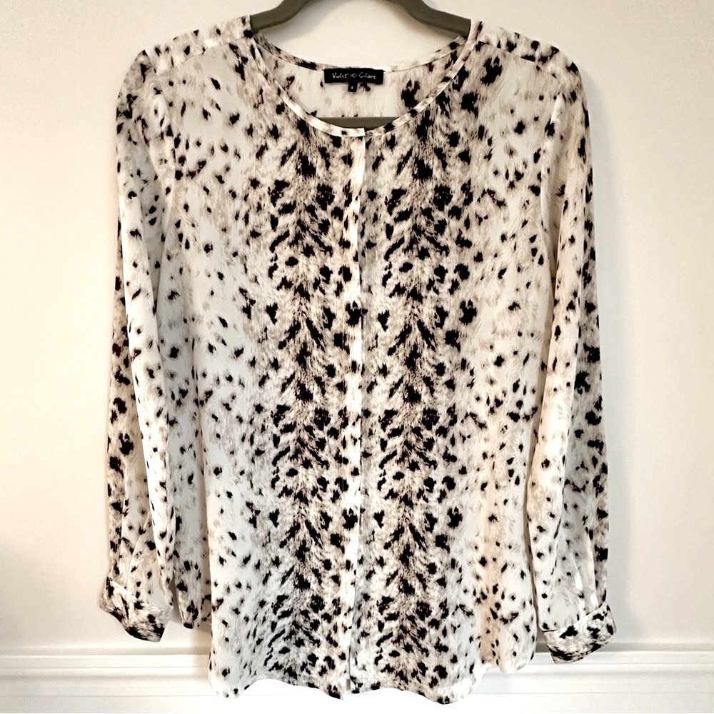 Violet & Claire Leopard Print Top